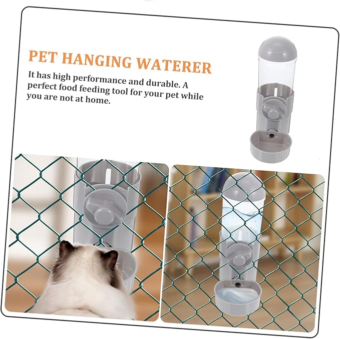 Automatic PET Water Dispenser for Cats and Dogs Hanging Tip Design Plastic Water Feeder 1.5L Capacity for Indoor Use Easy to Clean