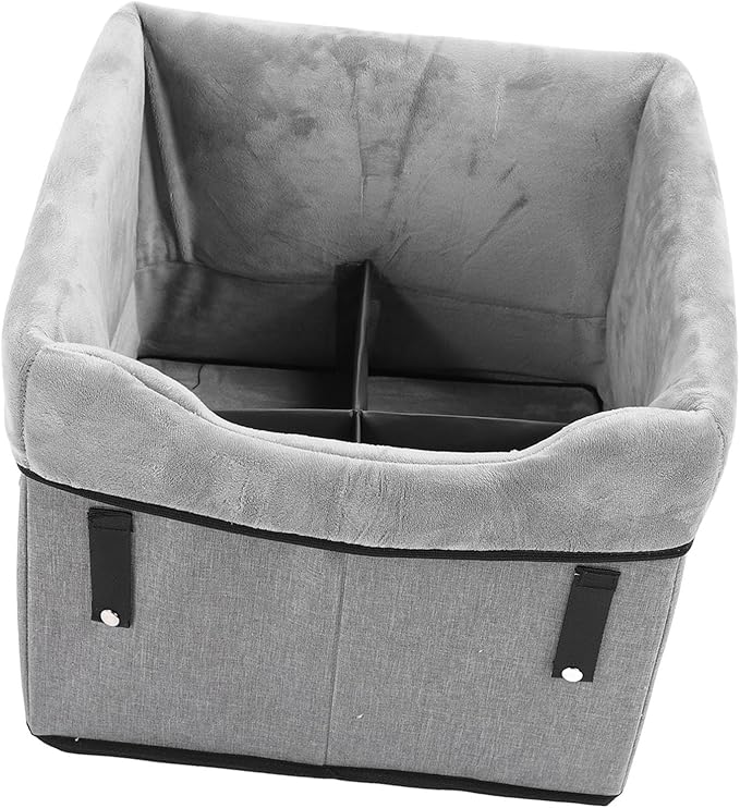 Dog Car Seat for Small Dogs, Portable Dog Booster Seat with Adjustable Straps, Oxford Fabric Pet Booster Car Seat for Travel, Elevated Design for Better View and Comfort