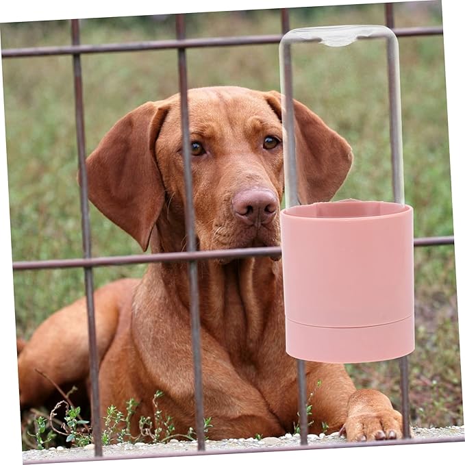 Hanging Automatic Pet Water Feeder for Dogs Cats Rabbits Capacity Compact Design Easy to Install Drinking Device Pink