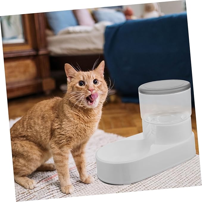 Automatic Cat Feeder Dispenser Self-Filling Pet Bowl Capacity for Dogs and Cats Elegant Design Non-Slip Base for Timed Feeding