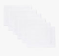 Solino Home Linen Cloth Placemats Set of 6-100% Pure Linen Hemstitch White Placemats 14 x 19 Inch - Classic Hemstitch Table Place Mats for Winter, Valentines, Holiday, New Year