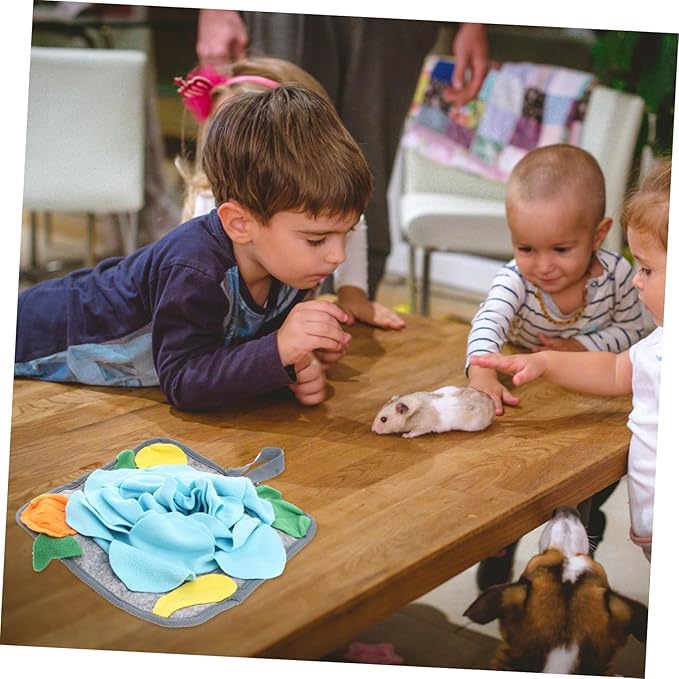 Bunny Toy Rabbit Snuffle Mat Interactive Nose Work Pad Polar Fleece Easy to Clean