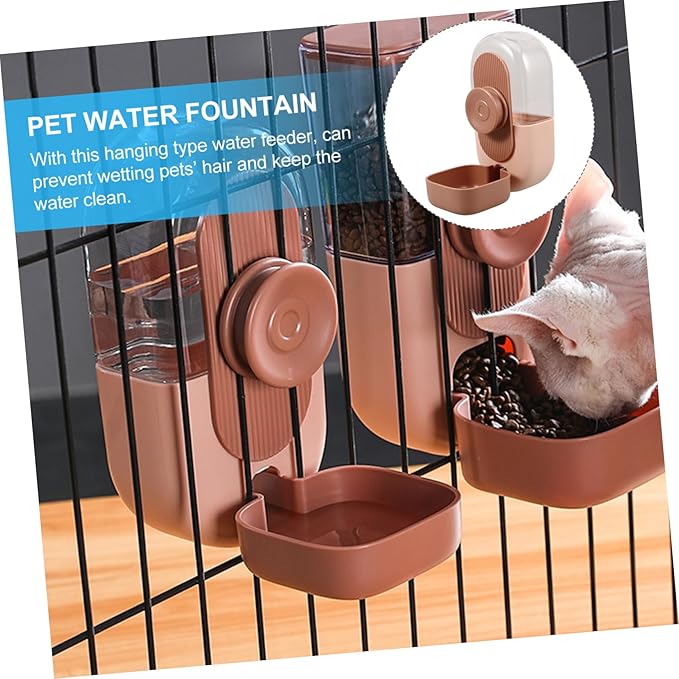 Hanging Pet Water Dispenser Automatic Feeder for Cats and Dogs Compact Design for Cage Use Easy to Install and for Indoor Pets and Animals