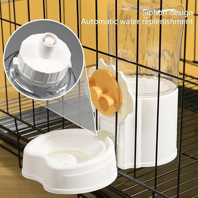 Automatic Pet Water Dispenser Food Feeder Leakproof Waterer Bowl with Easy Installation Screw Designs for Cage Use Pet Water Bowl