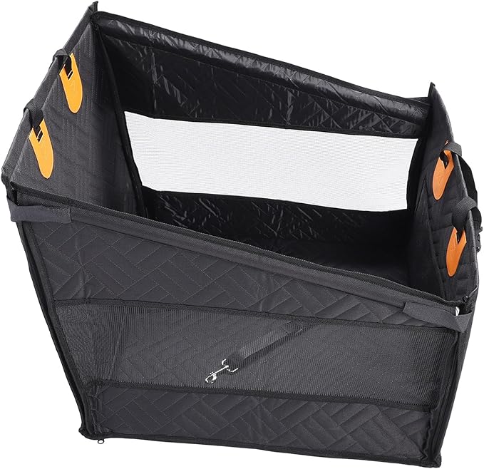 Pet Car Seat for Small Medium Dogs, Oxford Fabric, Black, Breathable Mesh, Improved Safety, Easy Installation for Travel, Car, Truck
