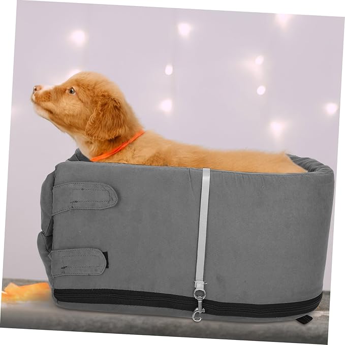 Mikikit Car Pet Cushion Seat Cover Non- Dog Bed for to Backseat Protector for Dogs Cats Grey for Cars Suvs