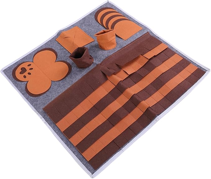 GLOGLOW Dog Slow Feeder Snuffle Mat Dog Snuffle Mat, Interactive Feeding Toy Slow Feeder for Dogs with Rugged Felt Fabric, Enrichment Nose Work Scent Training Pad for Small Medium Large