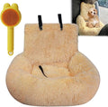 Car Seat, Dog Bed for Car with Removable Cushion, Dog Cars Bed with Thick Cushion, Waterproof, Easy to Clean & Install in All Vehicles for Large Small Dogs (Khaki,23.6 * 43.3in)