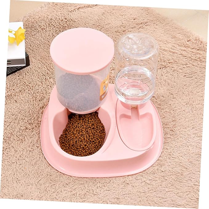 Toyvian Automatic Cat Dog Feeder Water Dispenser Large Capacity PET Feeding Bowl Simple Fill Design for Cats and Dogs