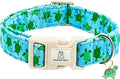 Lionheart glory Dog Collar Blue Sea Turtles Dogs Collar Spring Summer Cute Collars Dog Boy or Girl Soft Durable Adjustable Collars for Large Dogs Pet Gift