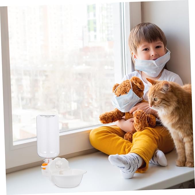Automatic Pet Water Feeder Hanging Cage Drinking Tool for Cats Dogs Pigeons Unique Design Smooth Surface Environmentally Friendly Material White