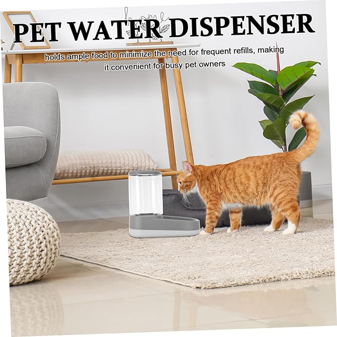 VICASKY Automatic Pet Food Dispenser and Water Feeder for Cats and Small to Medium Dogs Timed Feeding Station Capacity and Silent for Routine Meal