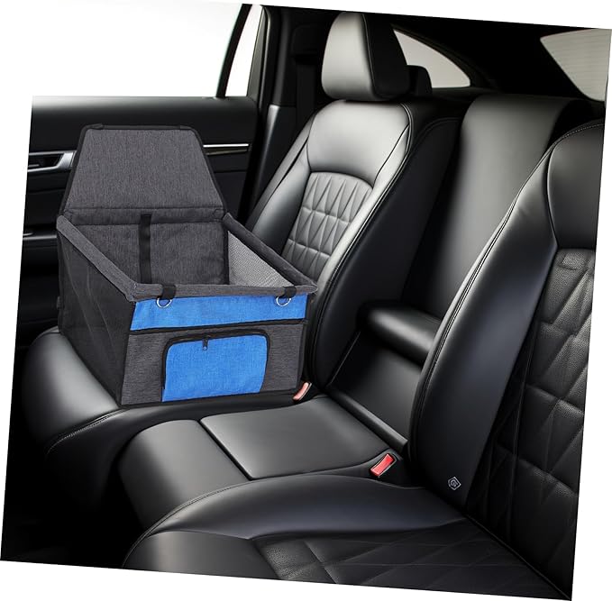 Portable Pet Car Seat with Safety Rope Breathable Cats Cozy Travel Seat for Comfortable Rides Easy to Stylish Deep
