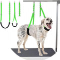 Dog Grooming Belly Strap - 3PCS Grooming Restraint Set Adjustable Belly Band Loops Strap with Padded Support & Loop Extension Straps Pet Grooming Harness Kit for Dogs (Green)
