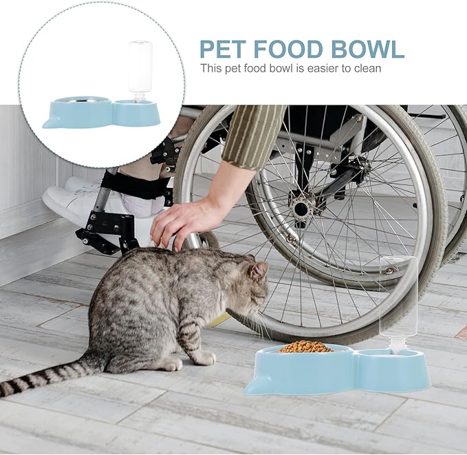 1pc Pet Drinking Bowl Automatic Feeder for Dogs Cats Dual-use Design Easy to Non-Tipping Compact for Water Food