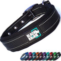 Black Rhino Dog Collar for Medium Dogs - 14-18 Inches Adjustable Reflective Dog Collar with Metal Buckle and Ultra-Soft Neoprene Padding - Heavy Duty Waterproof Collar for Active Pets - Black