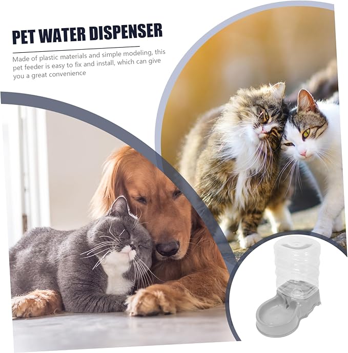 Pet Water Fountain for Cats Dogs Auto-Feeder Dispenser Capacity Gravity Feeder