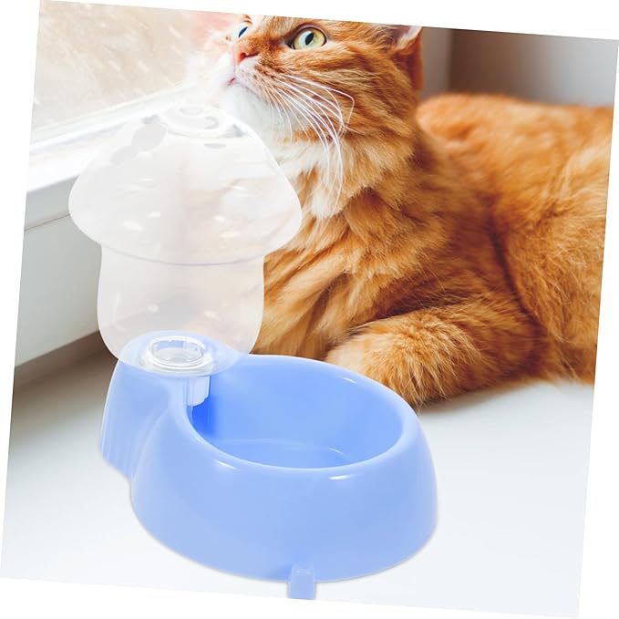 balacoo Automatic Pet Water Dispenser for Cats and Dogs Mushroom Shape Gravity Waterer Capacity Material Easy to Clean for Home Use