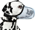 Blue Dog Muzzle, Breathable Soft for Large Dogs to Anti & Prevent Barking Chewing Biting, Reflective & Adjustable Basket Muzzle with Air Mesh for Doberman Blue L