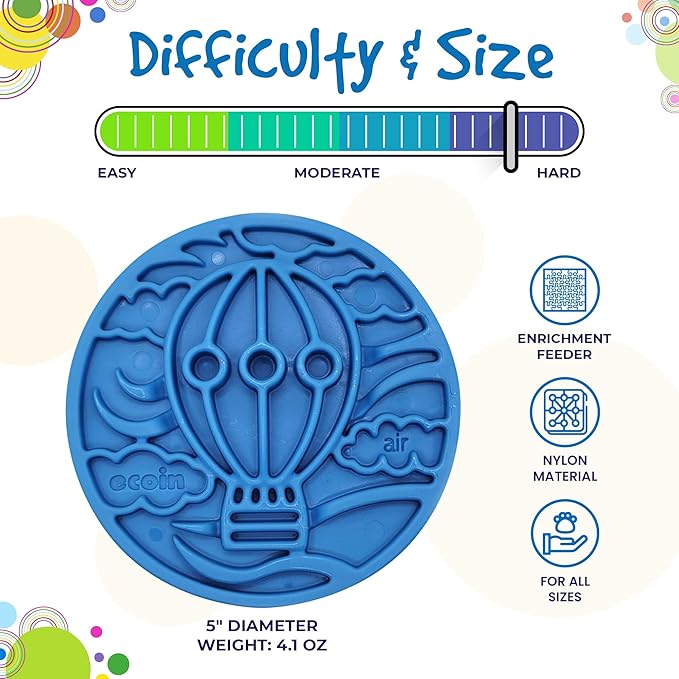 SodaPup Air eCoin – Durable Slow Feeder Tray Made in USA from Non-Toxic, Pet-Safe, Food Safe, Nylon Material for Mental Stimulation, Calming Nerves, Avoid Overfeeding, Promotes Fresh Breath & More