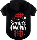 EXPAWLORER Dog Christmas Hoodie - Dog Christmas Sweater Xmas Sweatshirt with Santa Hat Print, Warm Fleece Lined Holiday Pet Outfit with Leash Hole, Cozy Soft Pet Clothes Coat for Large Dogs, 2XL