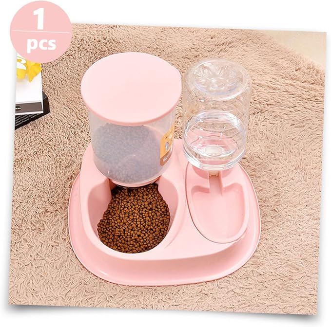 Happyyami Automatic Feeding and Drinking Bowl Large for Cats and Dogs Gravity Feeder Easy to Use and Maintain