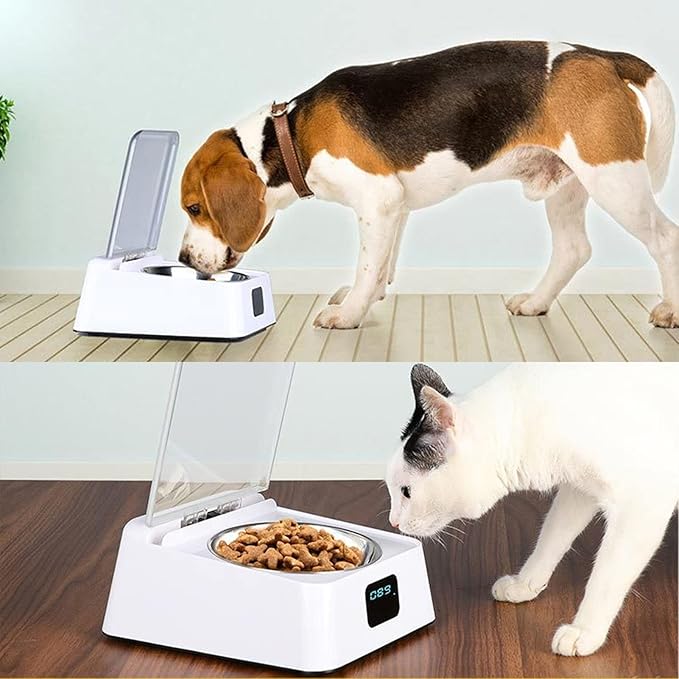 350ml Automatic Smart Cat Feeder Bowl Sensitive Open Cover Pet Feeder Transparent Lid Prevent Slip IR Induction for Small Pet for Dogs