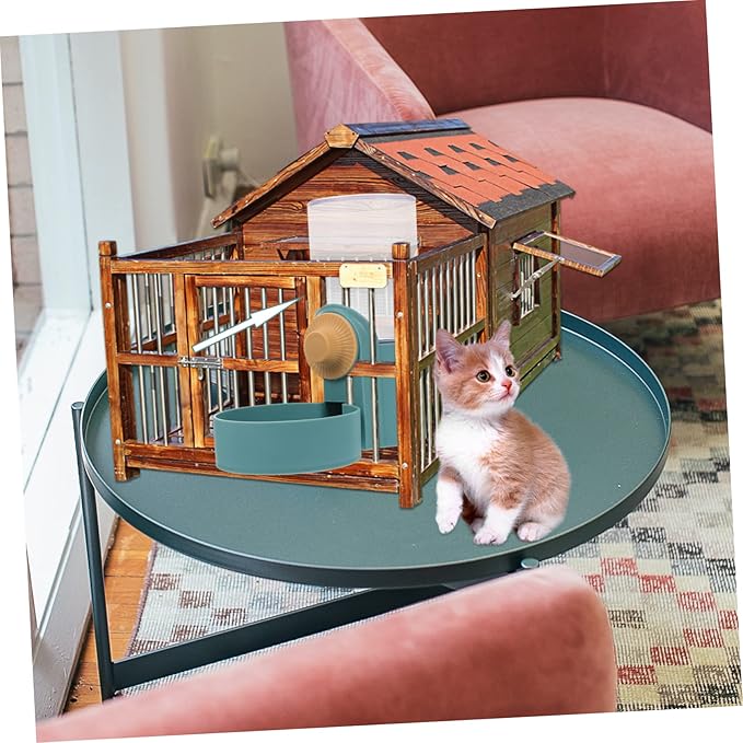 SUPVOX 1pc Automatic Cat Water Dispenser Compact Pet Cage Water Feeder for Dogs Cats for Pets Lightweight and Easy to Store Green