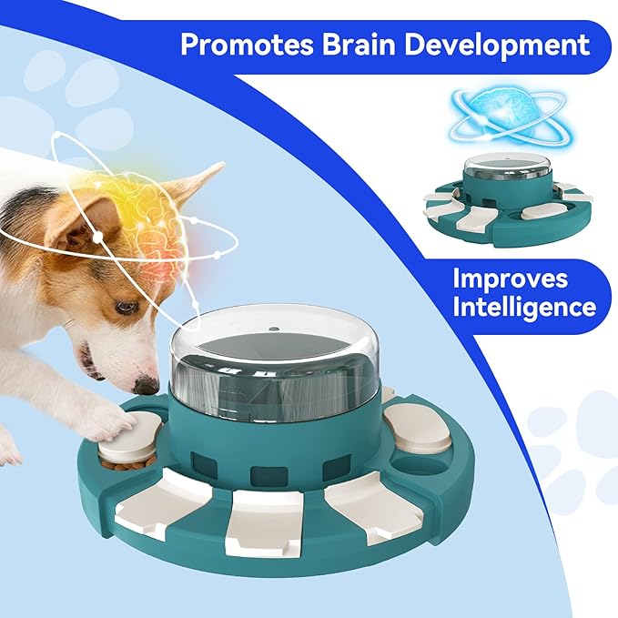 KADTC 2 Levels of Challenge - Dog Puzzle Feeder Toy - U.S. Brand - Design Push-to-Release Treat Dispenser for Small Medium Large Dogs Boredom Buster, Puppy Mental Stimulation Enrichment Puzzles Toys