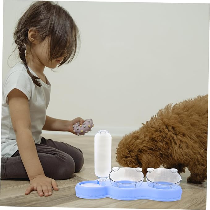 Detachable Pet Feeder with Non Slip Base Double Design Dog and Cat Bowl for Food and Water Sturdy and Use