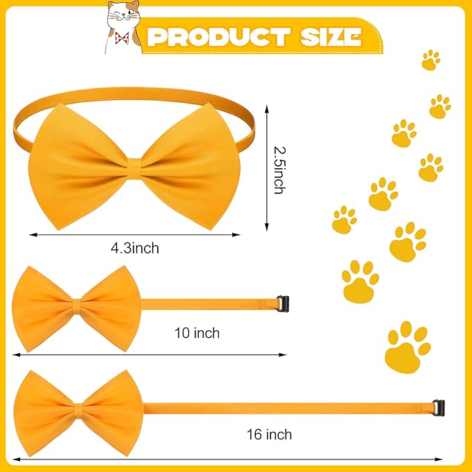 Cindeer 280 Pcs Dog Bow Ties with Adjustable Collar Puppy Neckties Bulk Cat Bowtie Collar Assorted Colors Solid Pet Grooming Bows Dog Grooming Accessories for Small Medium Large Pet,14 Colors