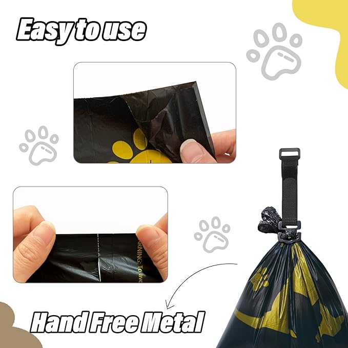 Metal Dog Poop Bag Holder w/Leash Clip|Durable Scratch-Resistant Aluminum|135 Bags+3 Accessories(Pink）