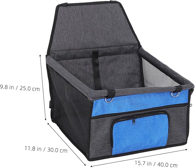 Front Pocket Dog Car Seat with Safety Rope Portable Travel Seat for Cats and Dogs and Breathable Pet Cushion Easy to and Install