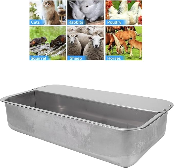 Sorandy Automatic Water Dispenser for Dogs, 304 Stainless Steel Thickened Dog Water Bowl Dispenser, Auto Filling Wide Drinking Waterer Feeder for Farm Chicken Pets Indoor Outdoor