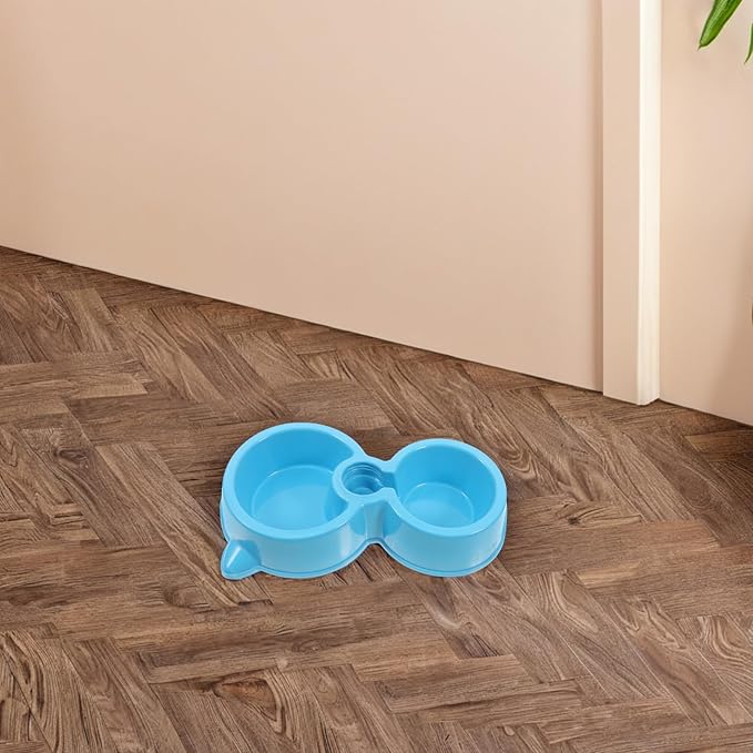 UPKOCH Automatic Dog Water Dispenser with Dual Bowls Cat Food Water Bowl for Dogs Puppies Kittens and Easy to Detachable Material