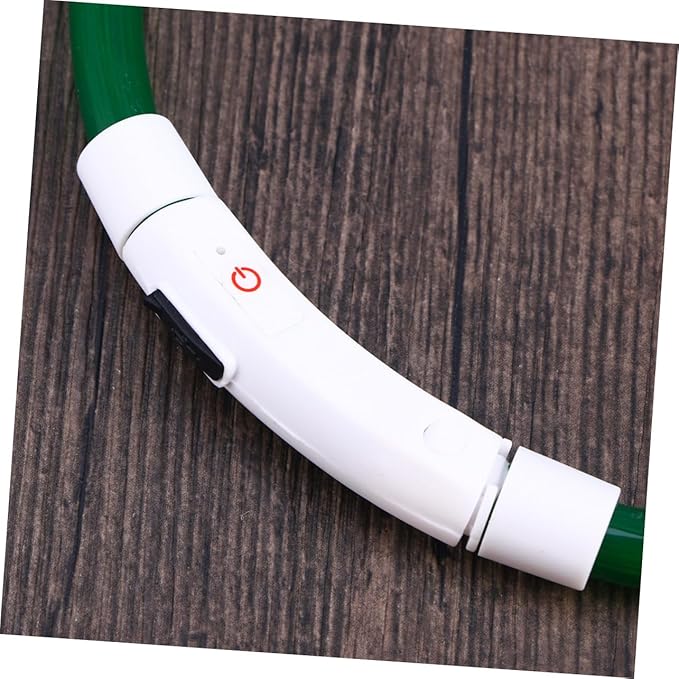 Milisten USB Rechargeable Led Dog Collar for Pets Green Glowing Flashing Collar for Evening Walks