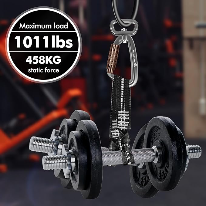 Locking Carabiner Clip 2.5" with Swivel Ring for Securing Pets, Dog Leash Harness, Camping, Hiking, Keychains