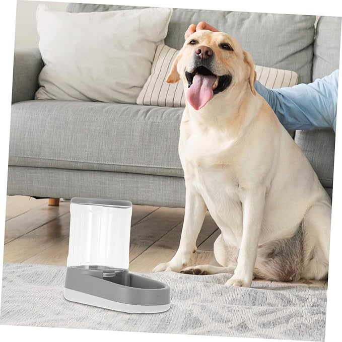 Happyyami Dog Cat Automatic Feeder Programmable Food and Water Dispenser Large Gravity Bowl No Spill Pet Feeding Mat Included