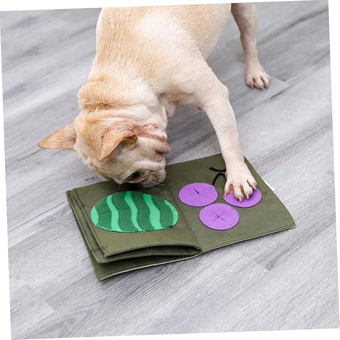 Snuffle Dog Toy for Interactive Nose Work Pet Food Dispensing Polar Fleece Material Engaging Training Mat for Dogs and Puppies Fun Playtime