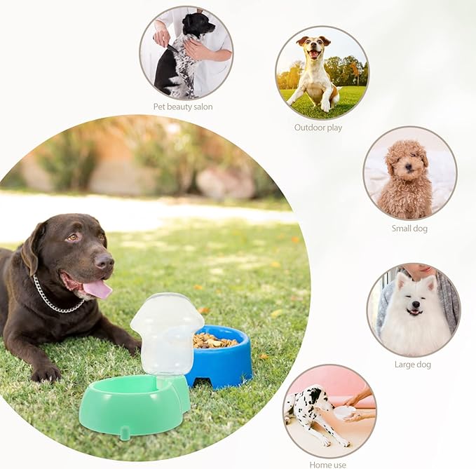 Kisangel 1set Automatic Pet Water Dispenser Plastic Drinking Bowl for Dogs Easy to Lightweight Suitable for Travel Pet Drinking Feeder