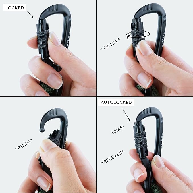 MADE TO ROAM Premium Explorer Leash - Climbing Rope Leash with Autolocking Aviation Aluminum Carabiner - Texas Flair, 6ft