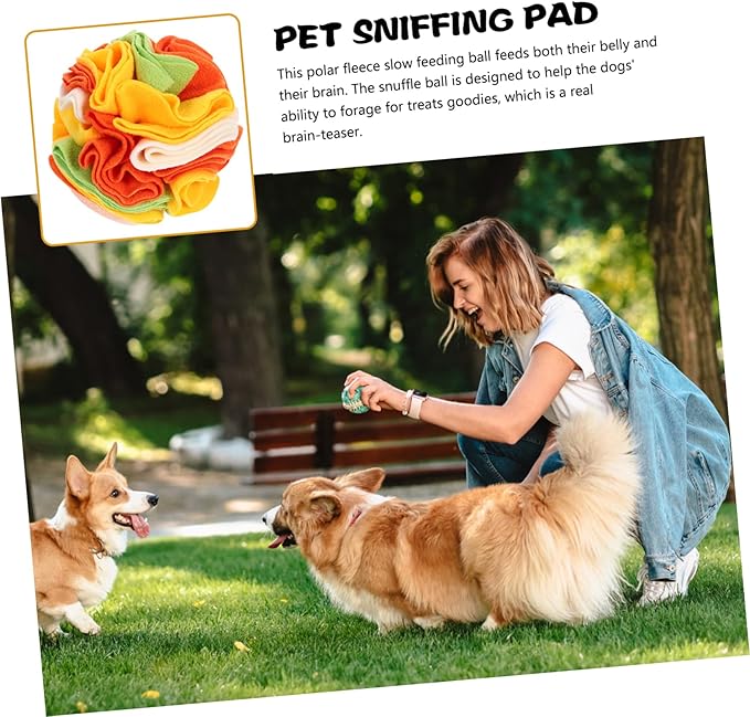 Garneck Upgraded Dog Sniffing Ball Interactive Training Toy for Dogs Slow Eating Ball Nose Work PET Toy for Puppies