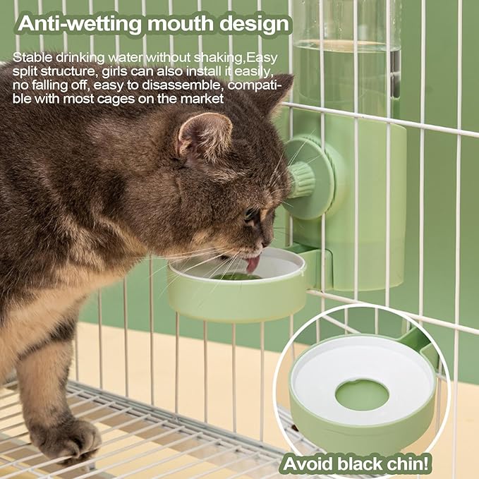 Water Bowl for Cats and Dogs - Automatic Pet Watering Dispenser | Automatic Dog Drinker | Pet Automatic Water Feeder | Detachable Design Drinking Tool for Rabbits, Cats, Puppies, Small Animals