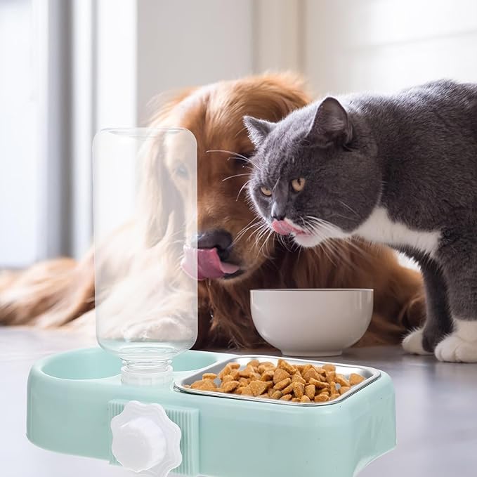 Automatic Hanging Dog and Cat Water Bowl Detachable Anti-Skid Pet Feeder with Gravity Water Dispenser Suitable for Puppies and Small Dogs