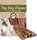 Top Dog Chews - 12 Inch Standard 12 Pack Bully Sticks, Long Lasting, 100% Natural Beef, Free Range Grass Fed, High Protein, Supports Dental Health Dog Treat, 12 Pack