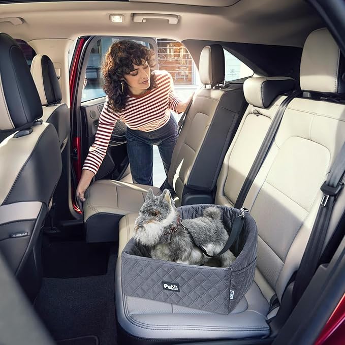 Genérico Car Seat for Small Dogs, Washable and Portable Travel Bed - Dog Bed Riser in Back Seat, for Home and Indoor Use, Long Travel