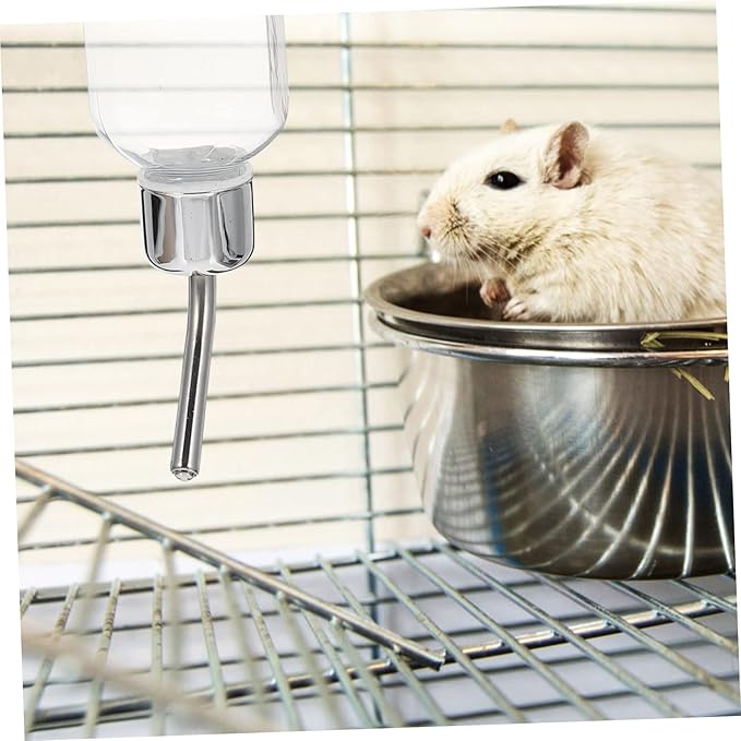 TOYANDONA Pet Automatic Water Dispenser Transparent Hanging Water Feeder for Dogs and Pets Non Drip Nozzle for Cages and Walls