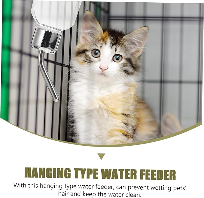 balacoo 5pcs Pet Hanging Water Dispenser for Dogs and Cats Transparent Automatic Water Feeder for Pets Secure