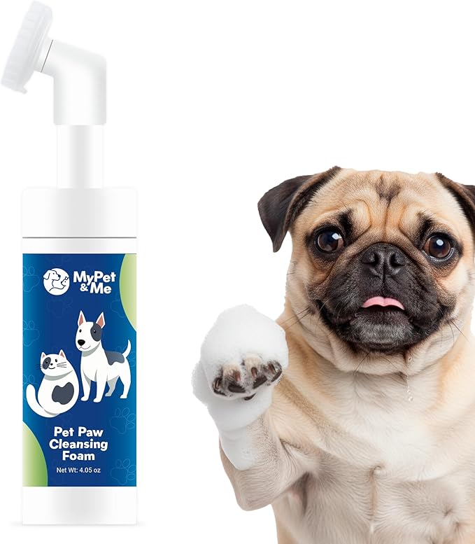My Pet & Me - Dog Paw Cleaner - Foaming Cleanser for Easy Cleaning - No-Rinse Dog Paw Washer - Gentle Foot Cleaner for Dogs - Paw Wash for Small & Large Dogs - 4.05 oz