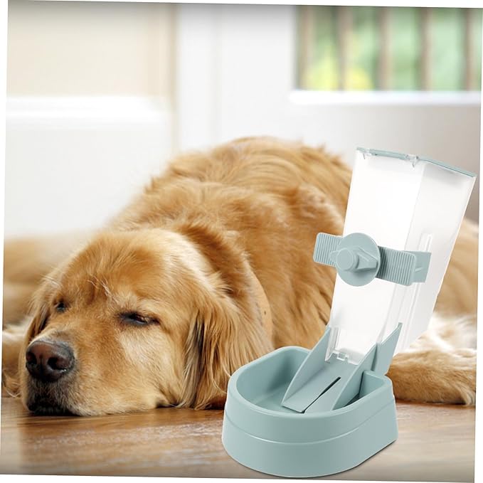 Capacity Automatic Hanging Dog Feeder with Deepened Bowl and Space-Saving Cage Design No Electricity Needed Removable Food Tank and Tray for Easy Cleaning Suitable for Kennels and